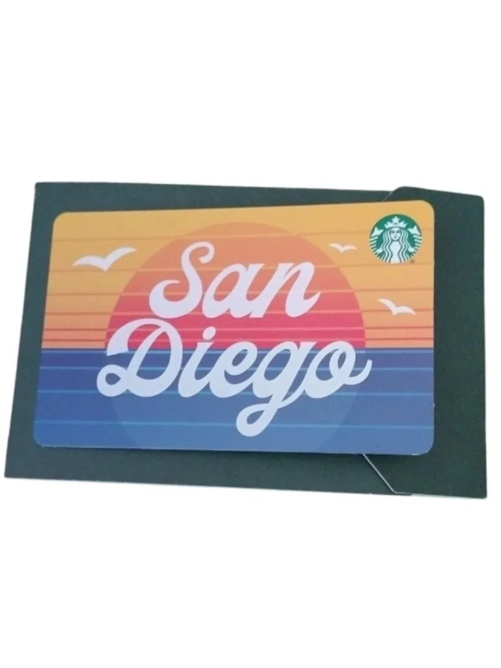 Starbucks San Diego Porcelain Travel Mug+ Zippered Wave Pouch + Blank GC